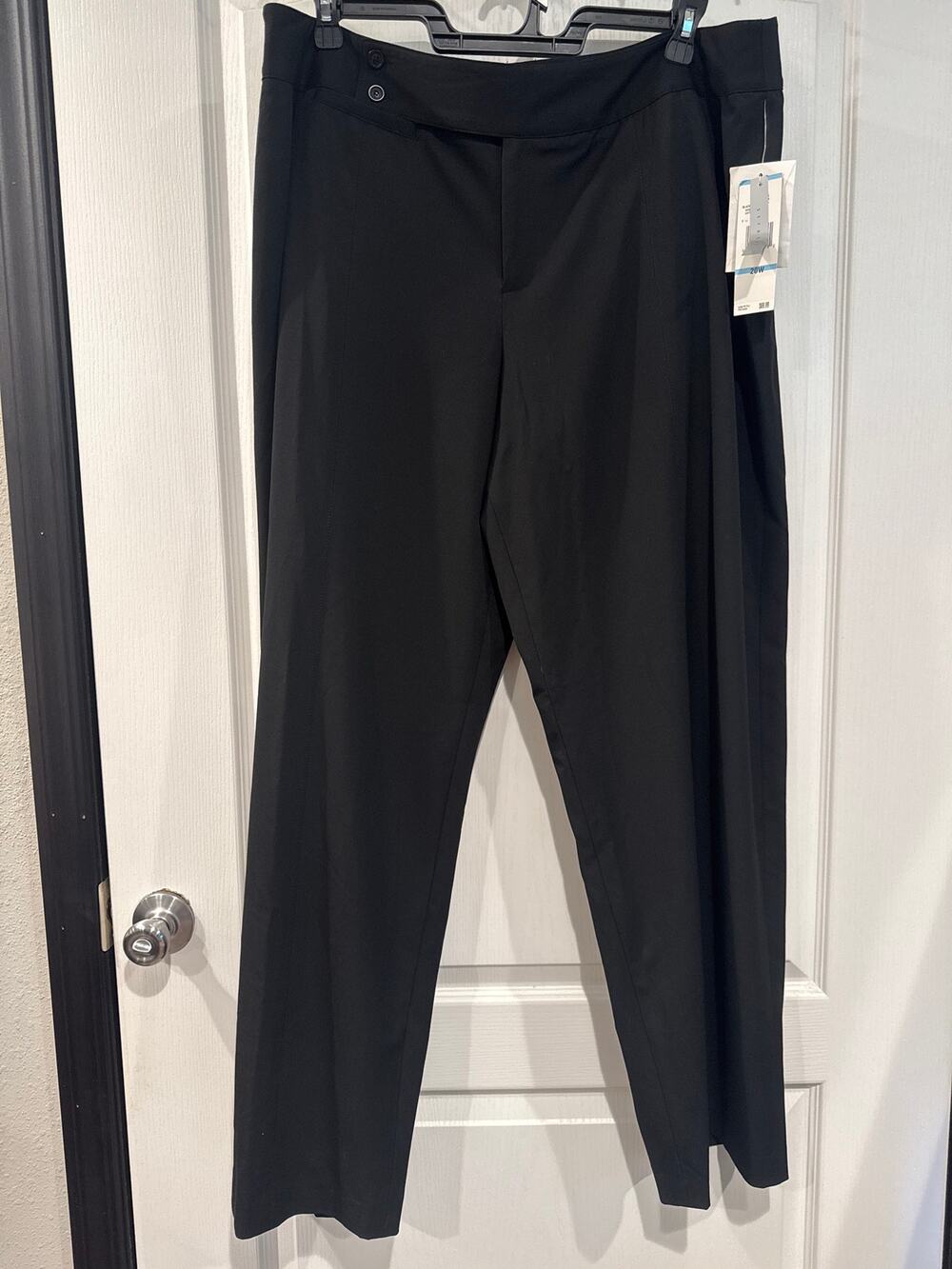 Nine West 20W Black Dress Pants Straight Leg Career Trousers NWT